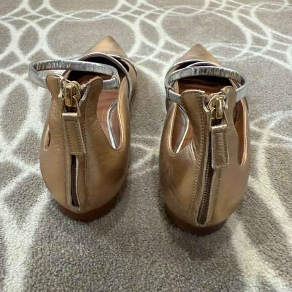 Malone Souliers Robyn Flats Metallic Gold and Silver Size 41 EU - Picture 8 of 8